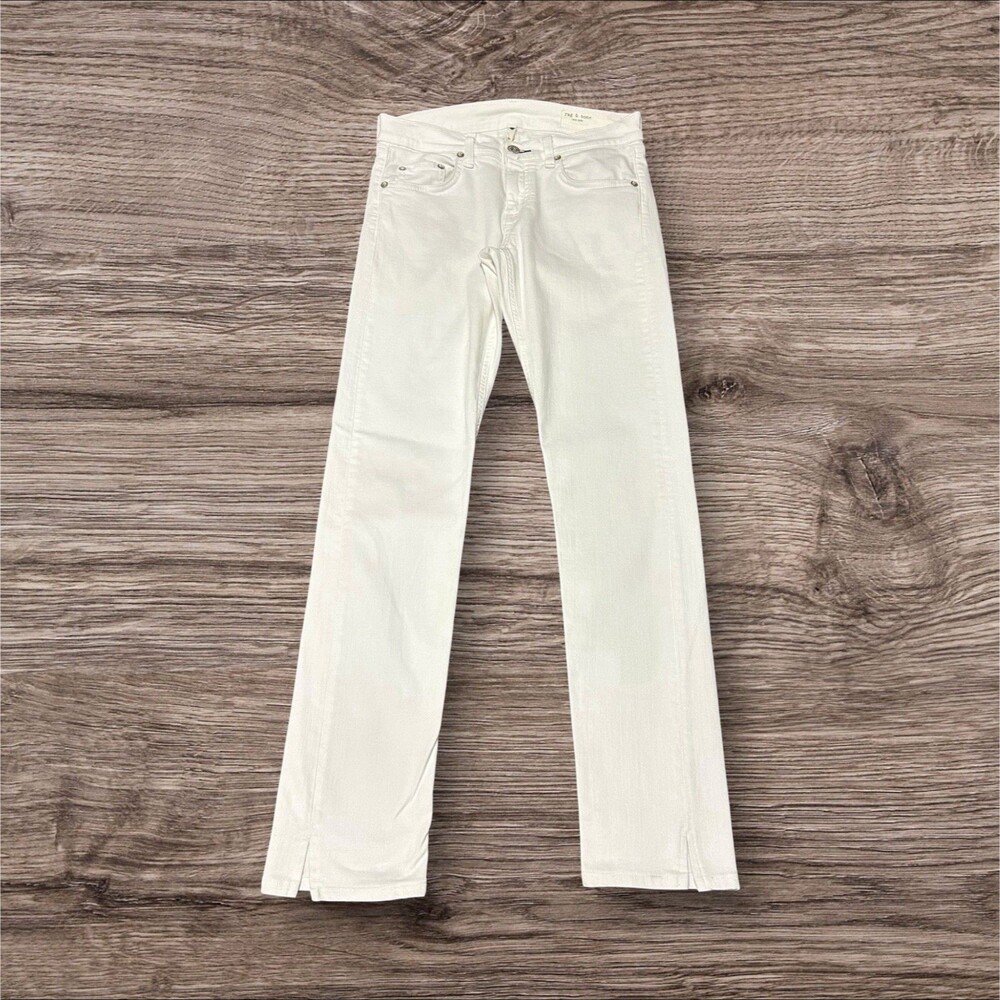 Rag & Bone Dre Low Rise Skinny Jeans Women's 25 Aged Bright White Denim